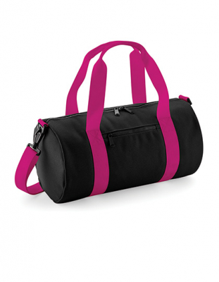 Mini Barrel Bag schwarz-fuchsia
