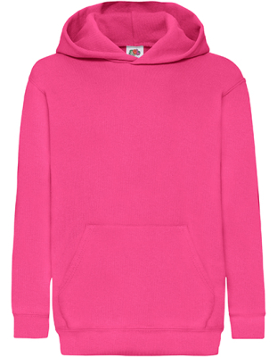 Kids Classic Hooded Sweater in fuchsia