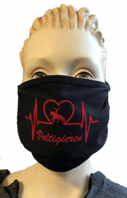 Mund-Nasen-Schutz-Maske mit Voltigiermotiv T003