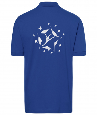 Unisex Polo-Shirt mit Turnmotiv in Glitter