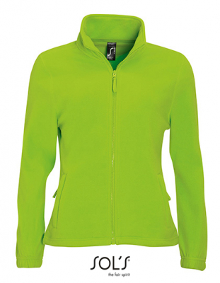 Damen Fleecejacke lime green