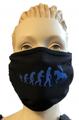 Mund-Nasen-Schutz-Maske mit Voltigiermotiv T001