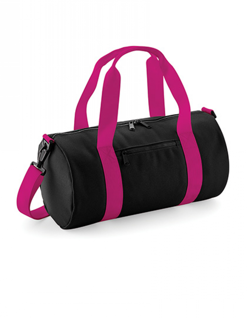 Mini Barrel Bag schwarz-fuchsia