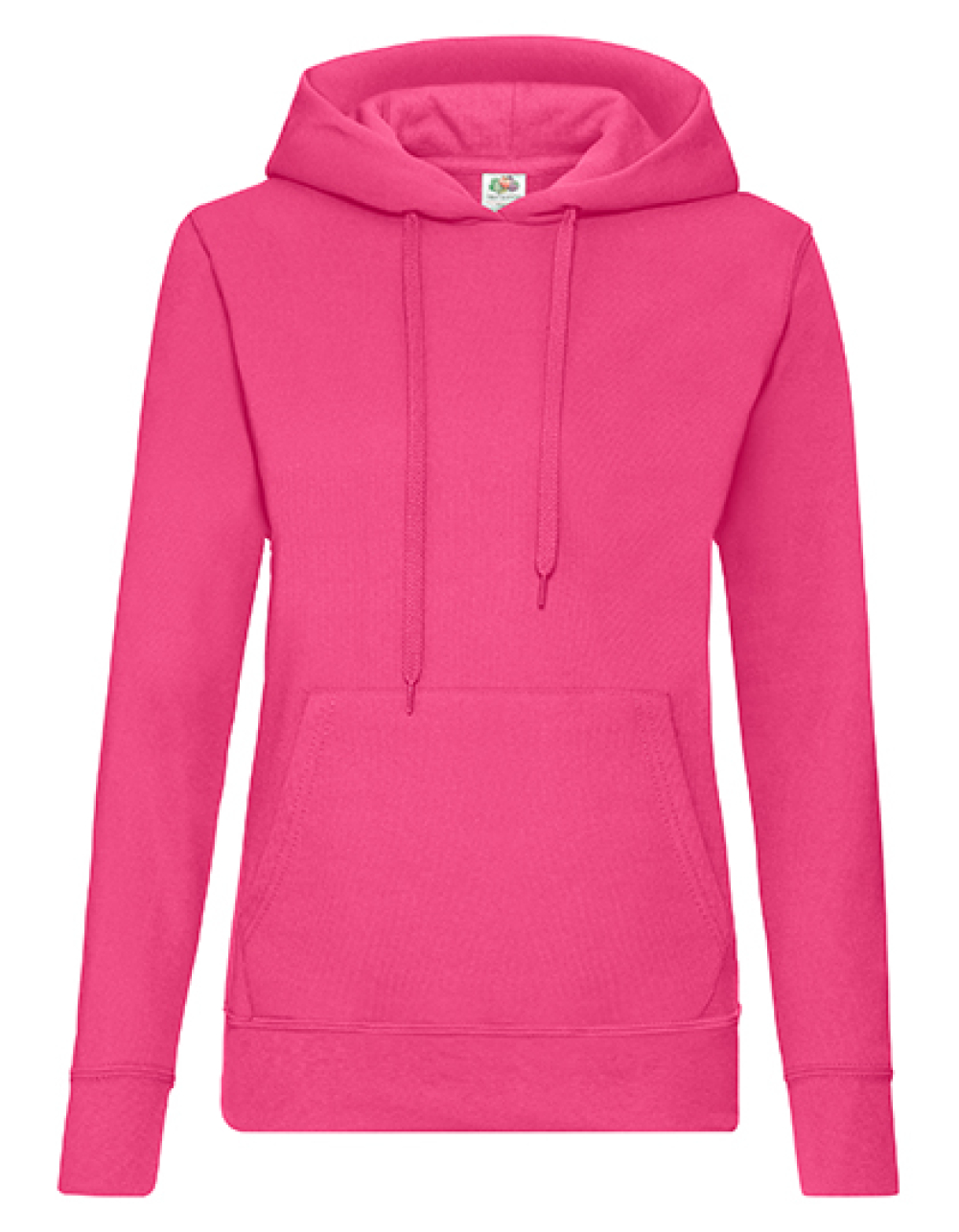 Fruit of the Loom Classic Hooded Sweat in fuchsia